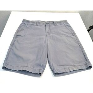Gap Chino Shorts Mens 33 Fav Blue Flat Front‎ Cotton Stretch 10" Casual Preppy